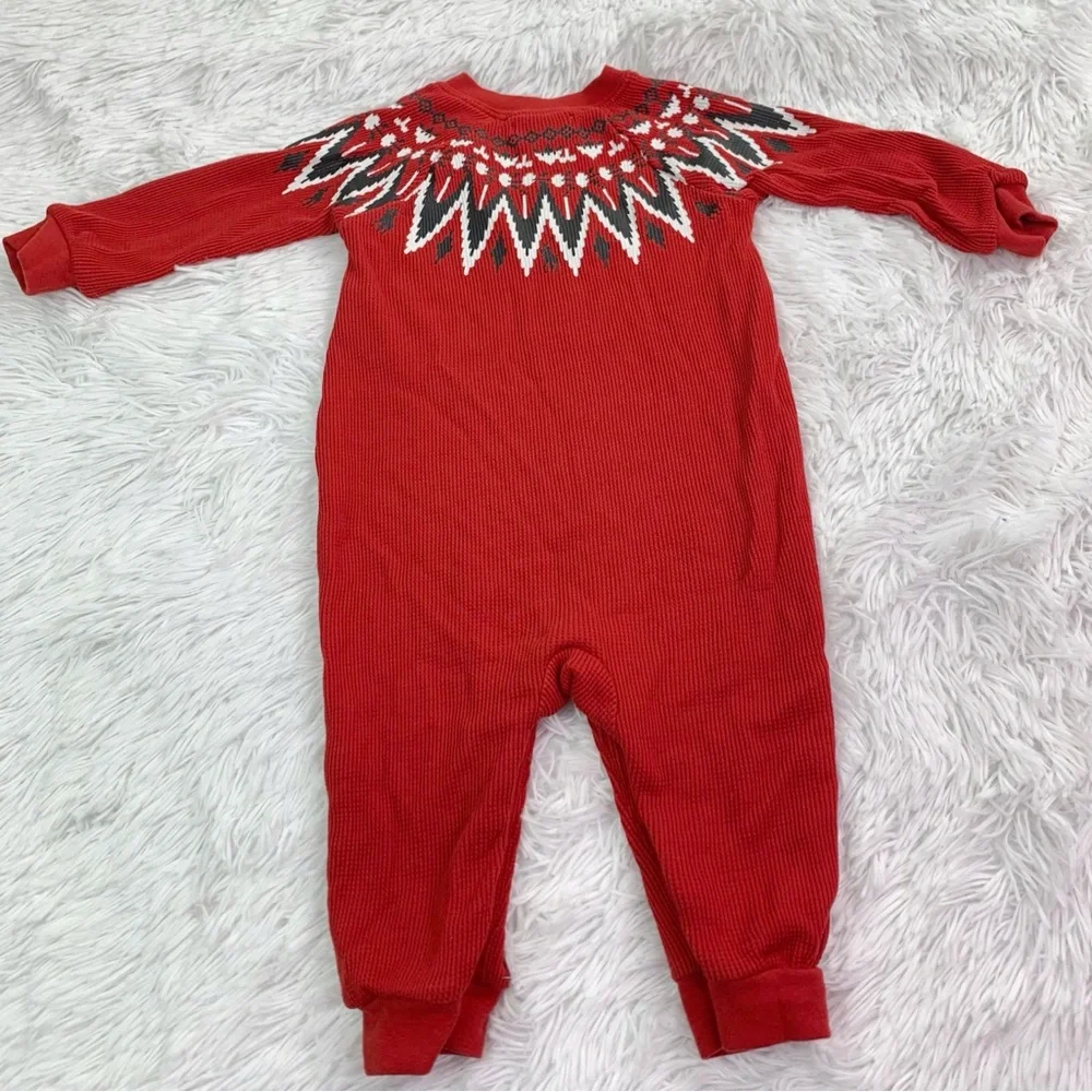 Ralph Lauren baby long sleeve crew neck fair isle waffle knit‎ One Piece